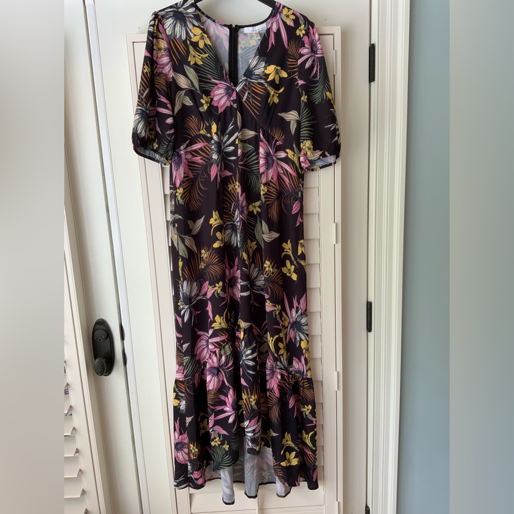 Long graduating hem dress